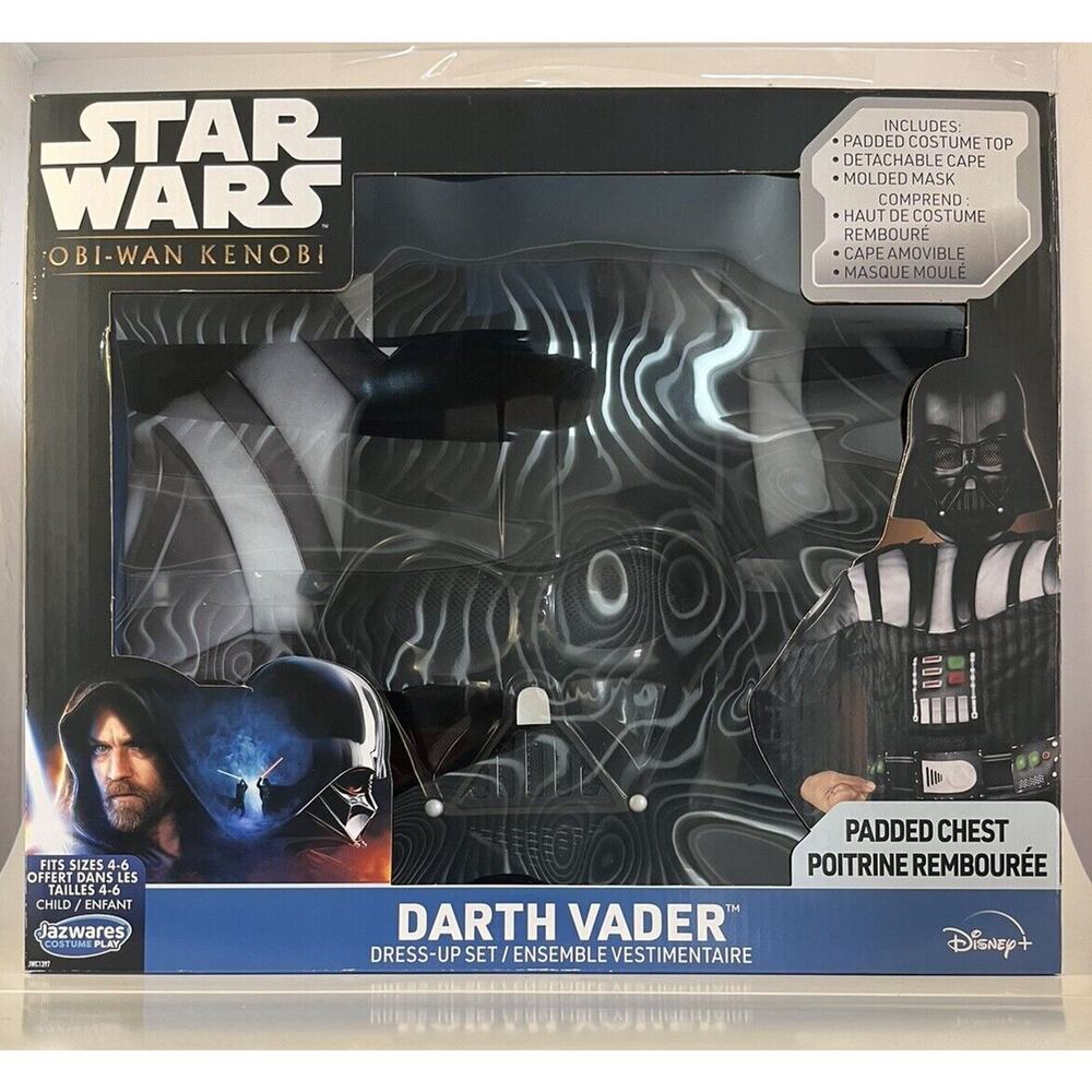 Darth Vader Dress Up Set Child Sizes 4-6 Mask, Padded Top, And Cap